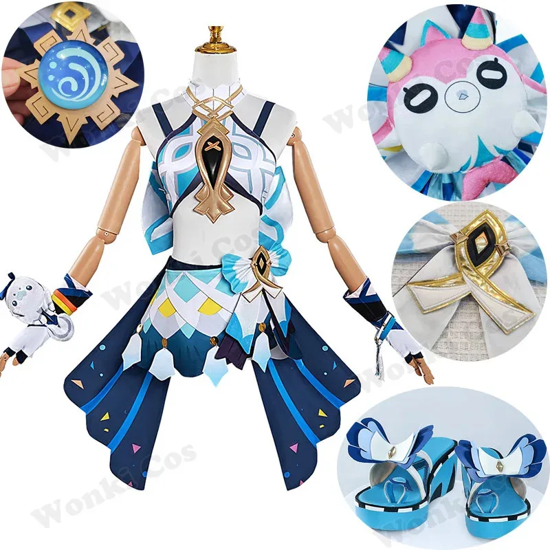 Game Impact Cosplay Natlan Mualani Cosplay Costume Mualani Shoes for Women Role Play Comic Con Outfits Suits