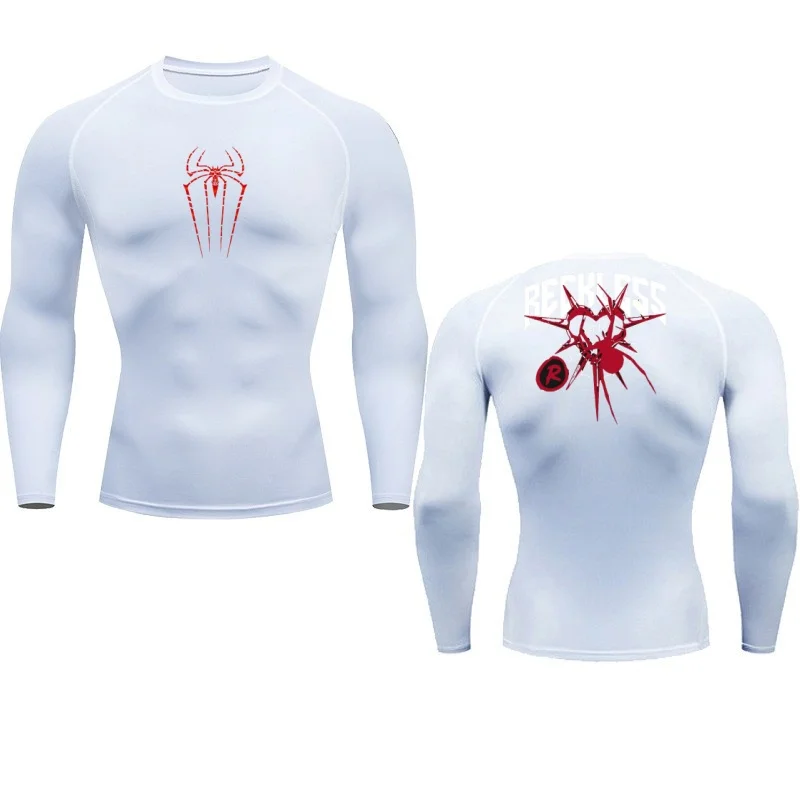 2026 Men's High Elasticity Quick Drying, Fitness T-Shirt Slim Muscle ,Contour Design Front Back Prints Sports Suitable T-Shirt