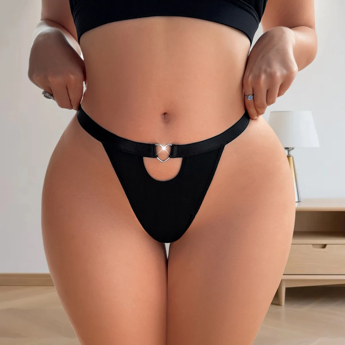 1pcs Plus Size 1XL-4XL Breathable Comfortable Sexy Lingerie Lady Briefs Female Underpants Black Women's Panties Underwear