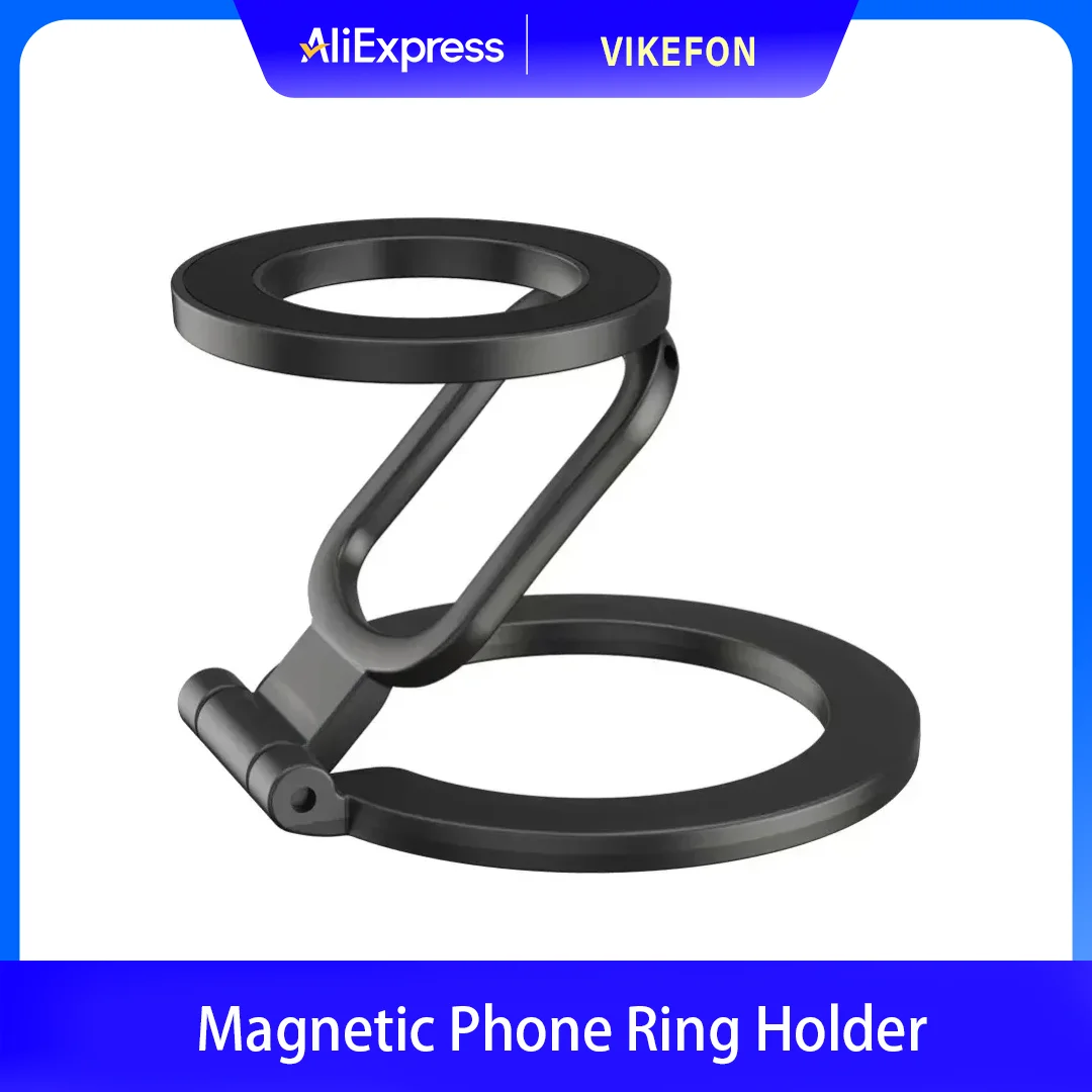 For Magsafe Phone Holder Finger Ring Dual Magnetic Desktop Cellphone Stand For iPhone 17 16 15 14 13 12 Pro Max Smartphone Mount
