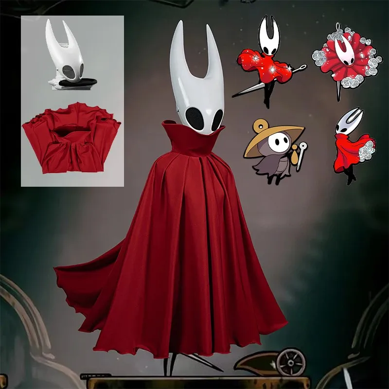 Cosplay Costume Game Hollow Hornet Suit Knight Christmas Performance Cape Masks Girl Boy Clothe Brooch Stage Christmas Halloween