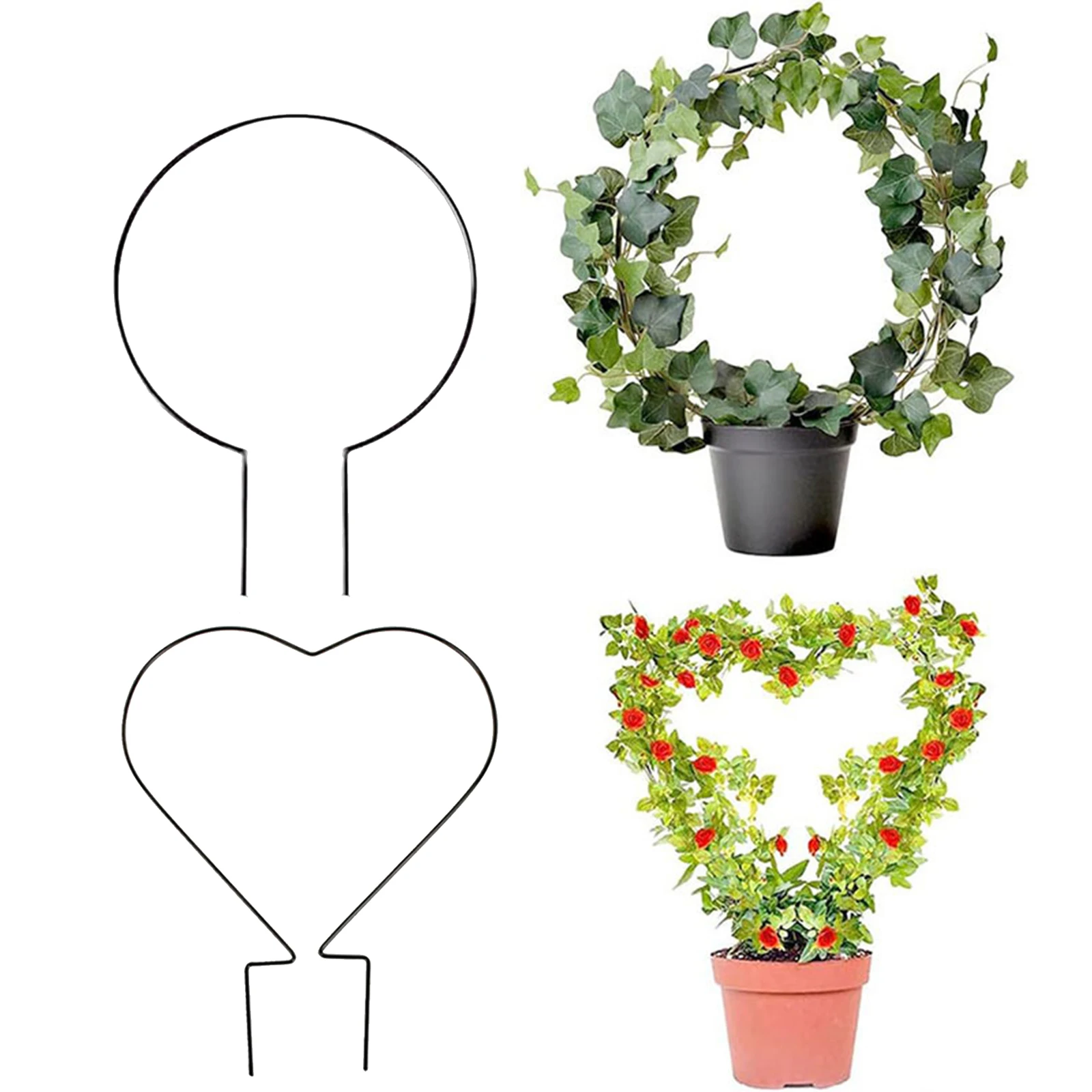 4pcs Metal Plant Trellis Support Stand, Sturdy Garden Climbing PlantTrellis, for Grapevines, Veggies, Vining Flowers in Home