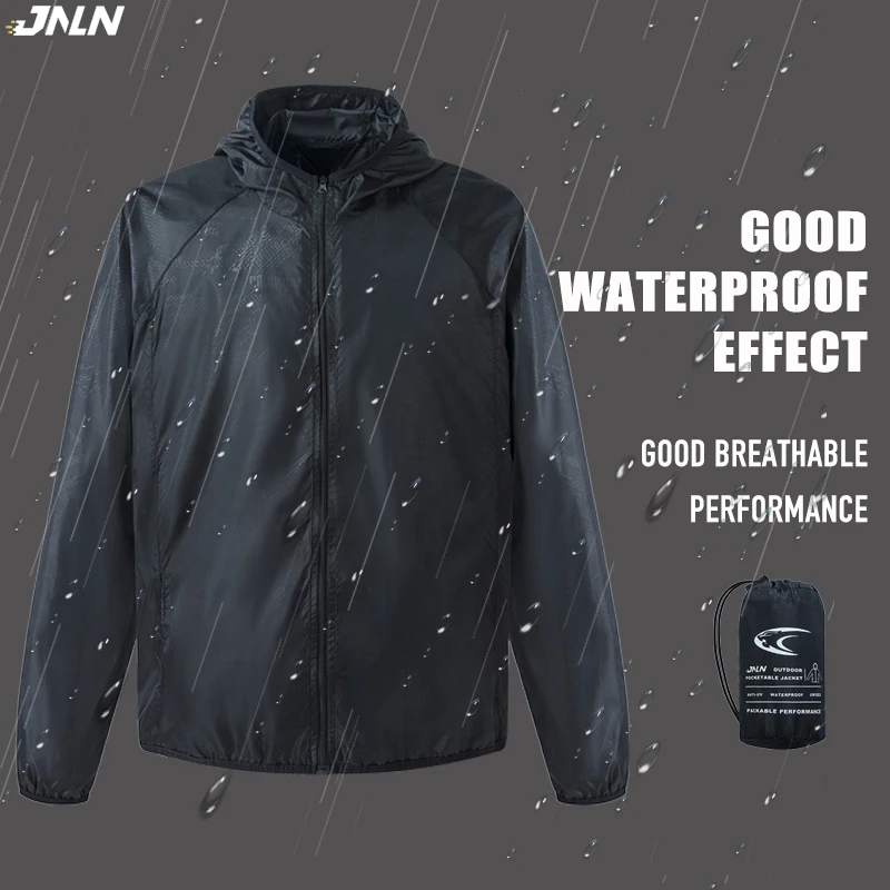 JNLN Hiking Rain Jackets Men Women Waterproof Sun Protective Clothing Fishing Camping Clothes Quick Dry Windbreaker With Pockets