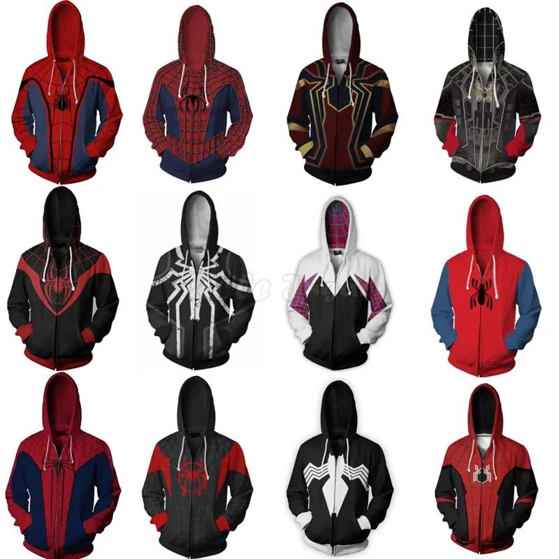 New 2026 ♥ Anime Superhero Hooded Coat Cosplay Costume Men Women 3D Digital Printing Zipper Cardigan Jackets Tops C36M149 ❤★☆★