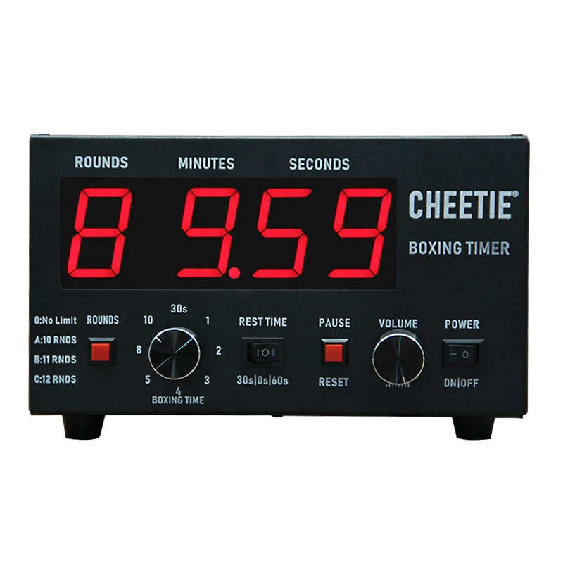 CHEETIE CP40 LED MMA Digital Interval Training Round Timer Gym Wall Clock Countdown Boxing Timer With Loud Buzzer