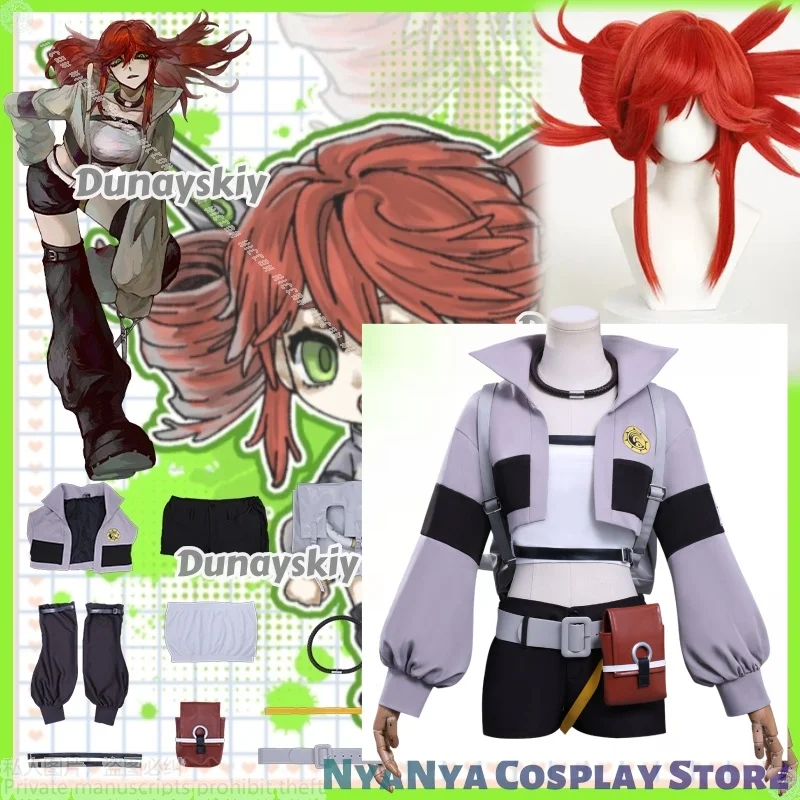 Anime Gachiakuta Riyo Reaper Cosplay Jacket Short Backpack Akuta Cleaners Halloween Costume Uniform Party for Women Girls