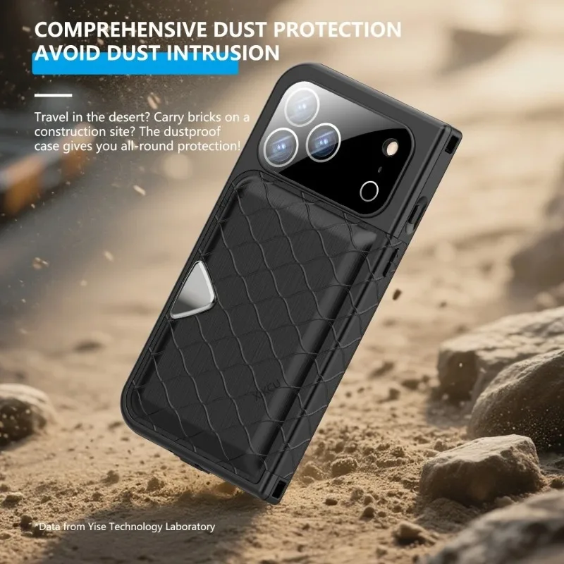 Crossbody Phone Bag & Magnetic Concealed Mirror Card Bag & Anti-fall IP68 Waterproof Phone Case For iPhone 17/17 Pro/17 Pro Max