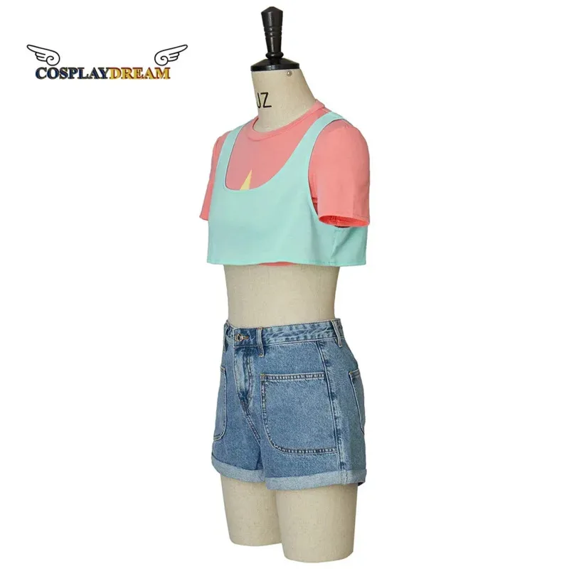 NewSteven Universe Stevonnie Cosplay Women Crop Top Tank Uniform Summer Tee Halloween Costume(Only Tops and Vest)20c;5,v'8.d;
