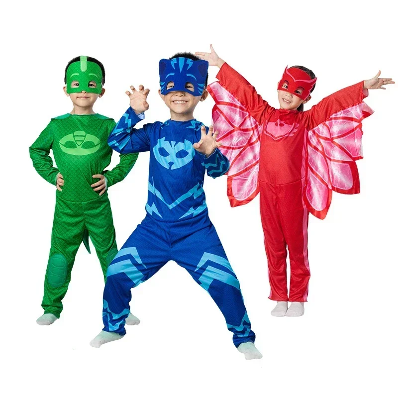 2025 Halloween Cartoon Pj Cosplay Costume Anime Figure Dressing Clothes Christmas Halloween Birthday Party For Boy Girl Kids