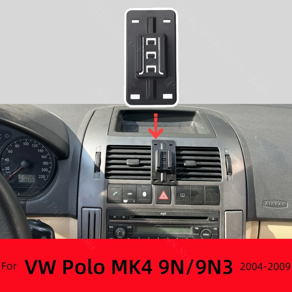 For Volkswagen VW Polo MK4 9N/9N3 2004-2009 2005 Car Mobile Support Special Fixed Bracket Base Wireless Charging Car Accessories