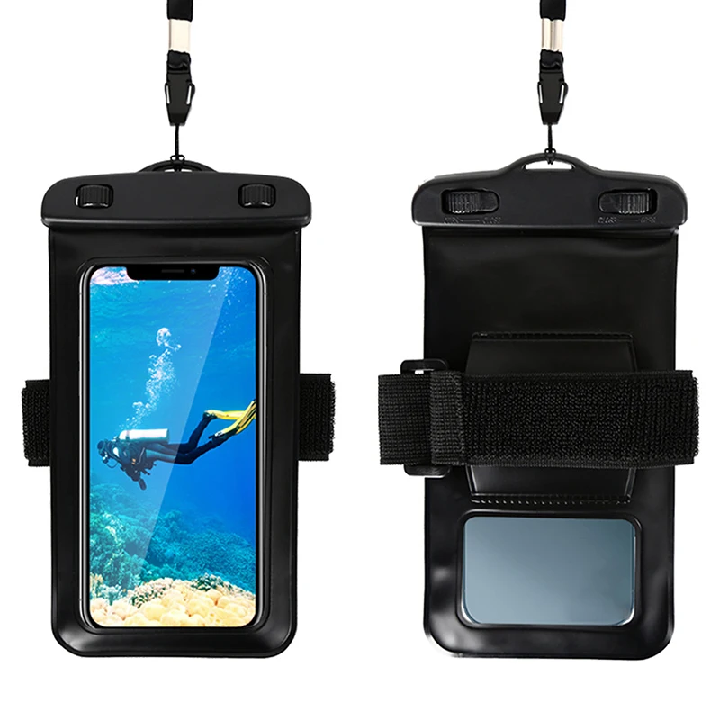 1Pcs Universal Waterproof Phone Case Arm Band Bag Swim Diving Surfing Mobile Phone Pouch Waterproof Bag