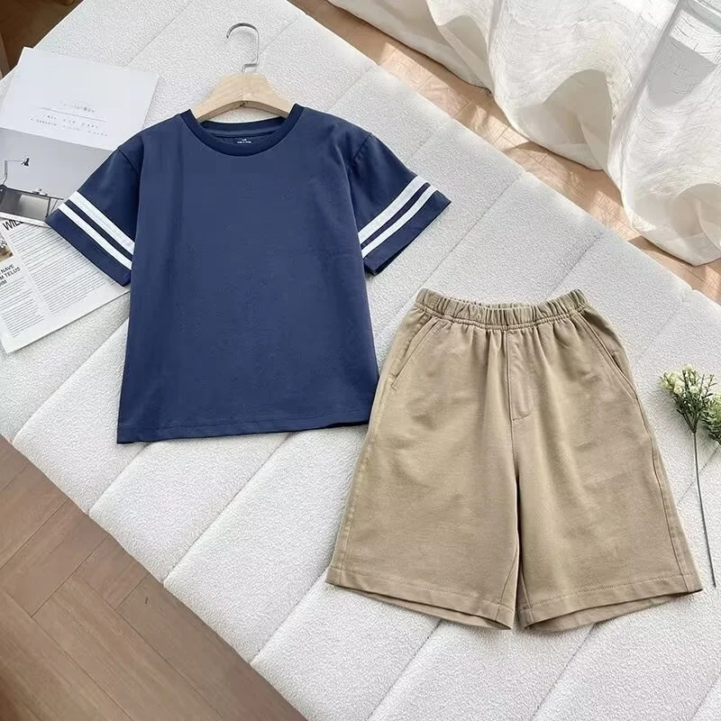 Casual ort Sve Home Clothes Set for Boys And Girls Children's Spwear orts Polyester Cotton Straight Leg Pants