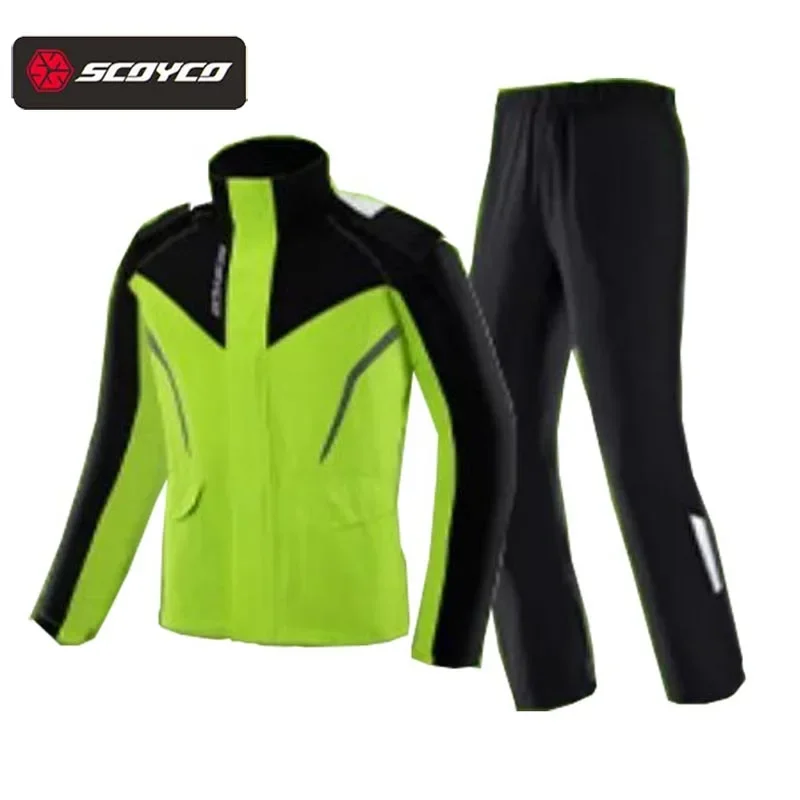 Electric Men Women Motorcycle Raincoat Suit High Waterproof Motocross Rainproof Motobike Slicker Scooter Reflective Rainwear