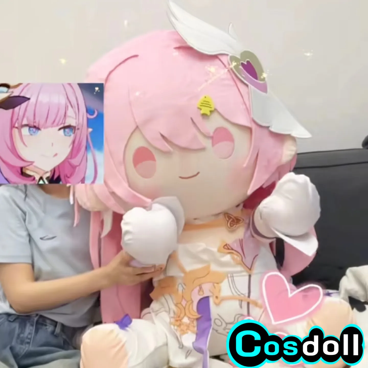 80cm Honkai Impact 3 Elysia Stuffed Plushies Plush Cotton Doll Clothes Soft Pillow Anime Figure Game Toy For Kids Ornaments Gift