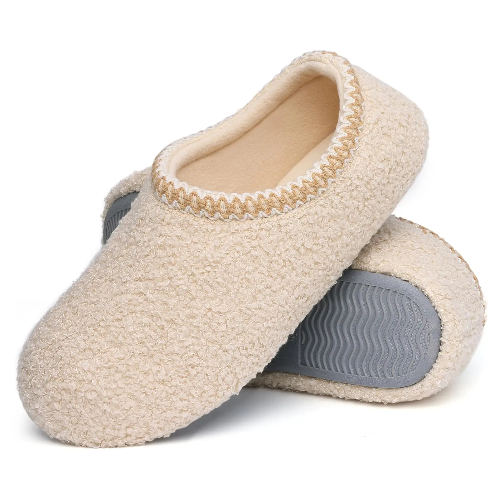Gacimy Fur House Slippers For Women Soft Memory Foam Flat Slides Winter Warm Teddy Fleece Lady Bedroom Shoes Fluffy Sock Slipper