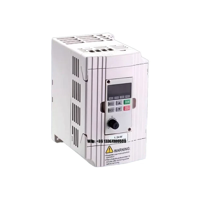 Series 1.5kw 2hp Inverter VFD015M21A 220v 380v Triple Output Three Phase Converter with 50/60 Hz Frequency