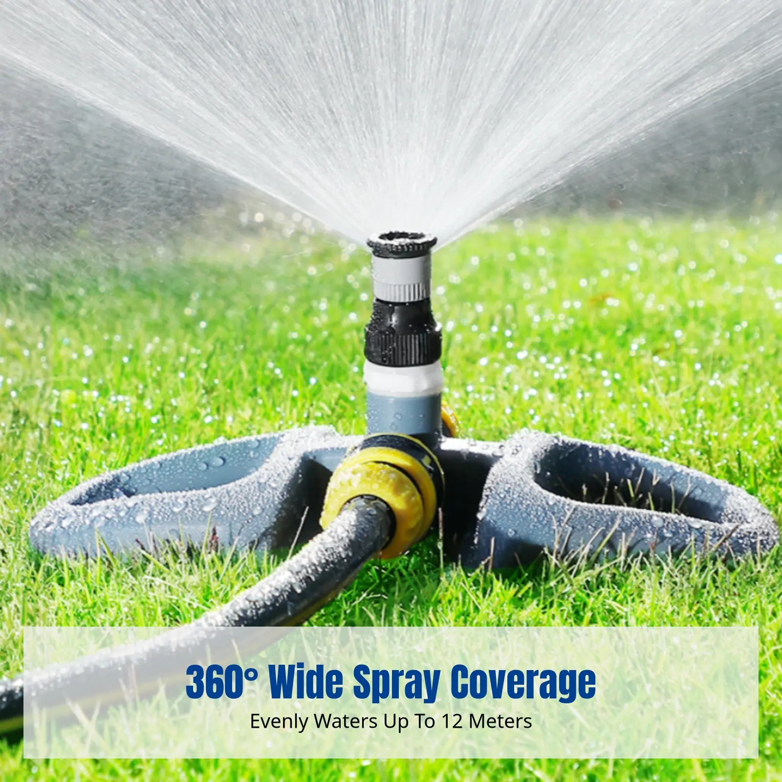 360° Rotating Sprinkler, Automatic Watering Head, Lawn, Garden, Top Cooling Irrigation
