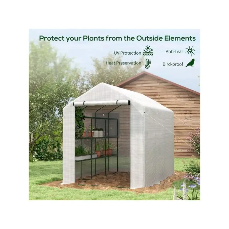 Portable Walk-in Greenhouse for Home Gardening, Easy Assembly, Outdoor Plant Shelter, UV Resistant, Ideal for Vegetables and