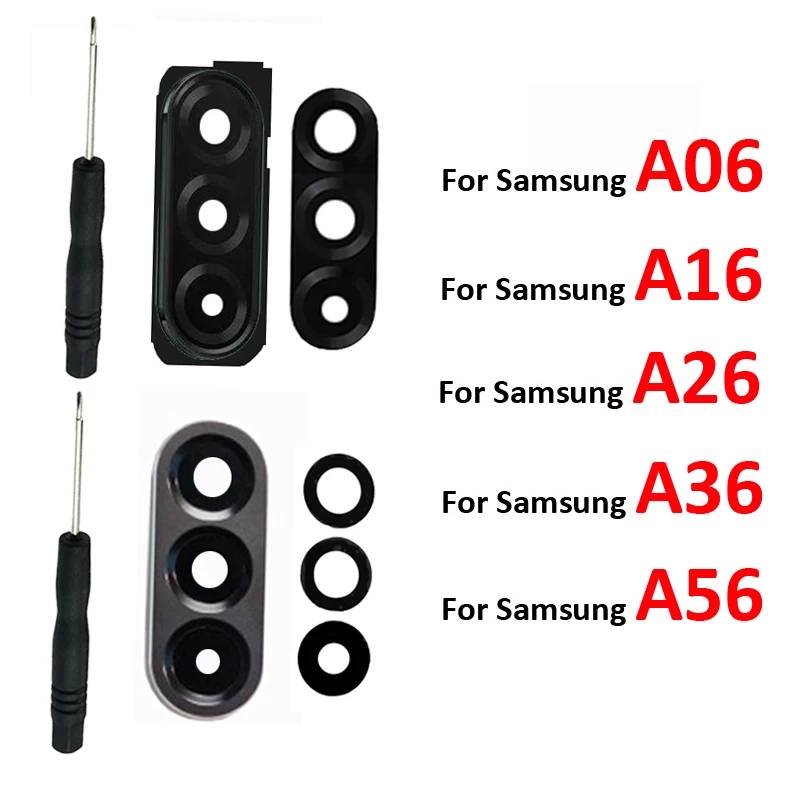 Phone New Camera Glass Lens For Samsung Galaxy A06 A16 A26 A36 A56 5G Rear Camera Glass Cover Replacement Parts