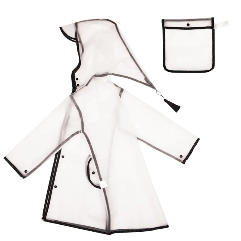 16 Thread Thick Reusable EVA Children's Raincoat Outdoor Waterproof Rain Poncho Impermeable Rain Coat Boy Girl Student Rainsuit