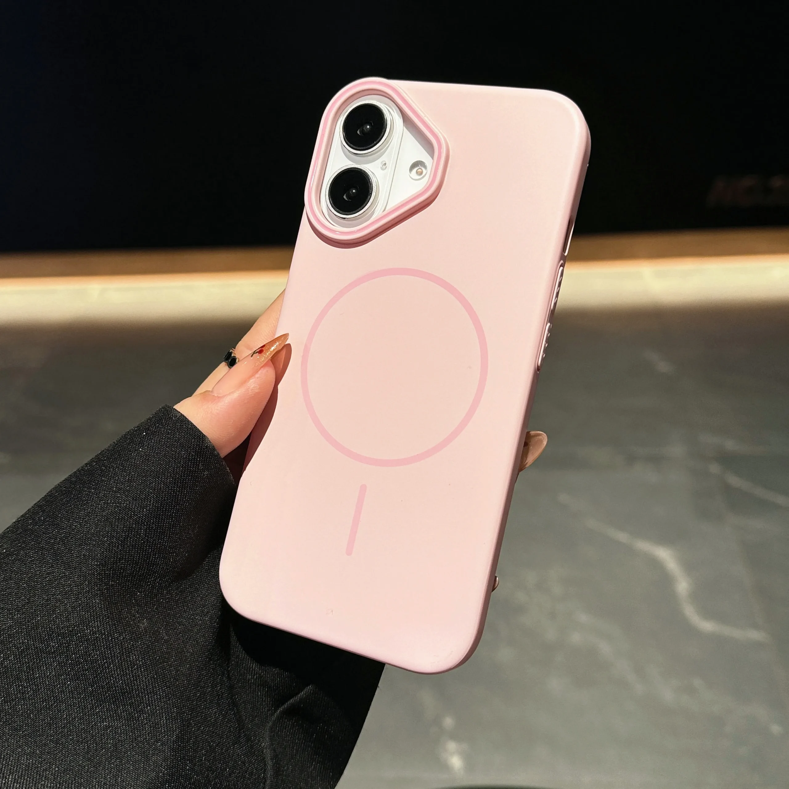 Phone case suitable for iPhone 14/15/16/17 series,PC material,equipped with 2 screen protectors