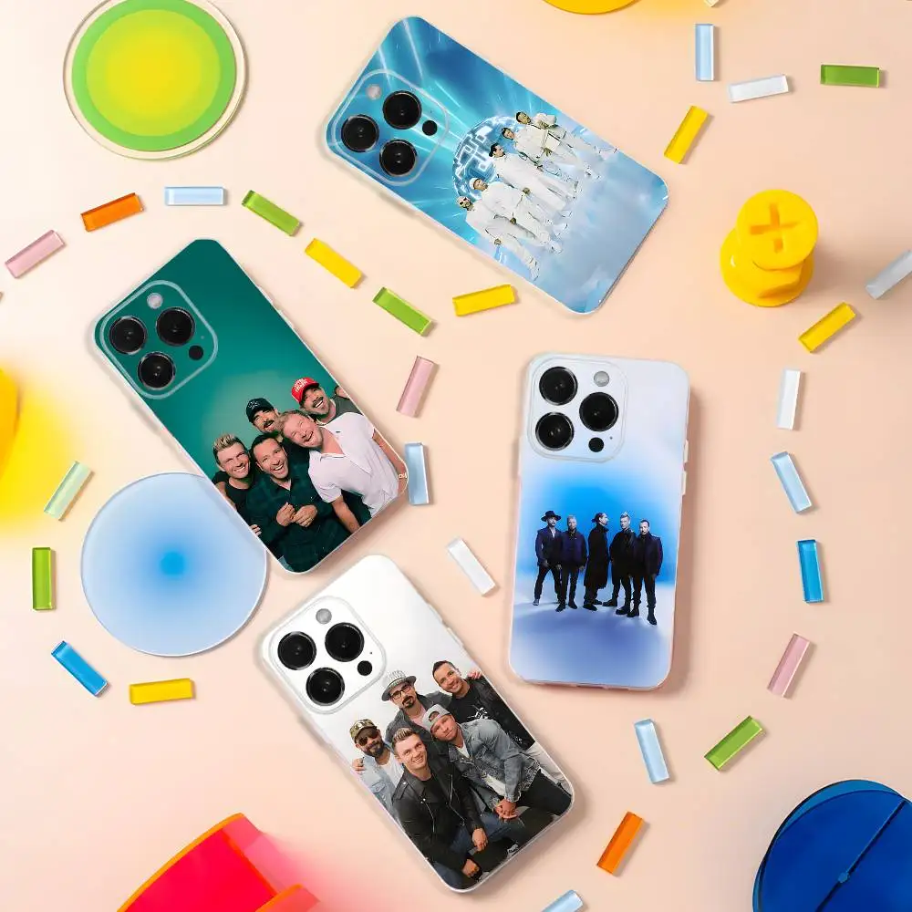 B-Backstreet Boys BSB Transparent Soft Cover Phone Case For iPhone 17,16,15,14,13,12,11 Pro,Max,Plus,X,XS,XR,SE4,E Mini