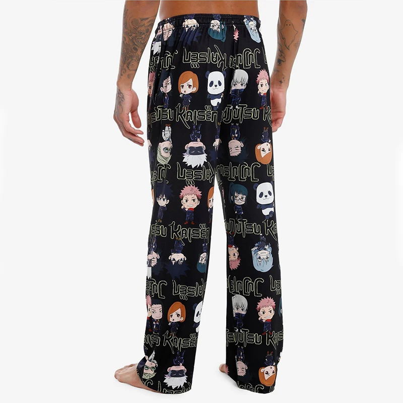 Bandai Jujutsu Kaisen Chibi Character Full Over Print Adult Kids Pajama Pants Summer Quick-dry Comfy Lightweight Wide-leg Pants