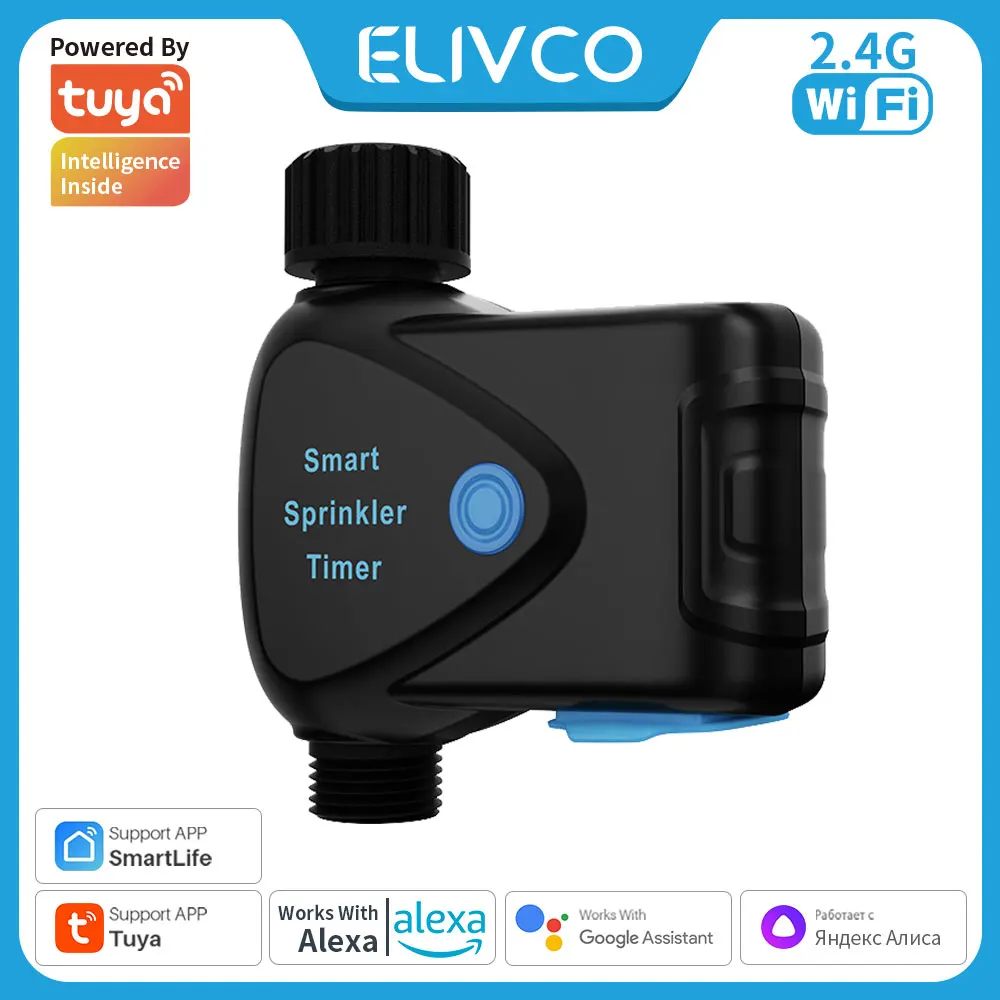 Tuya WiFi Smart Water Device with built-in metering, timing, remote control, smart water valve, automatic garden watering system