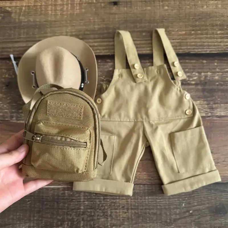 Newborns Photography Outfit Soft Polyester Romper Hat for 0-1 Month Baby Photoshoots Comfortable Safe Baby Costume A2UB