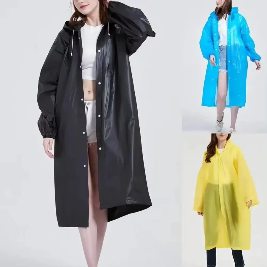 Long Full-Body Adult Raincoat for Men & Women - Suitable for Electric Battery Car Riding, Poncho Style, All-Weather Protection