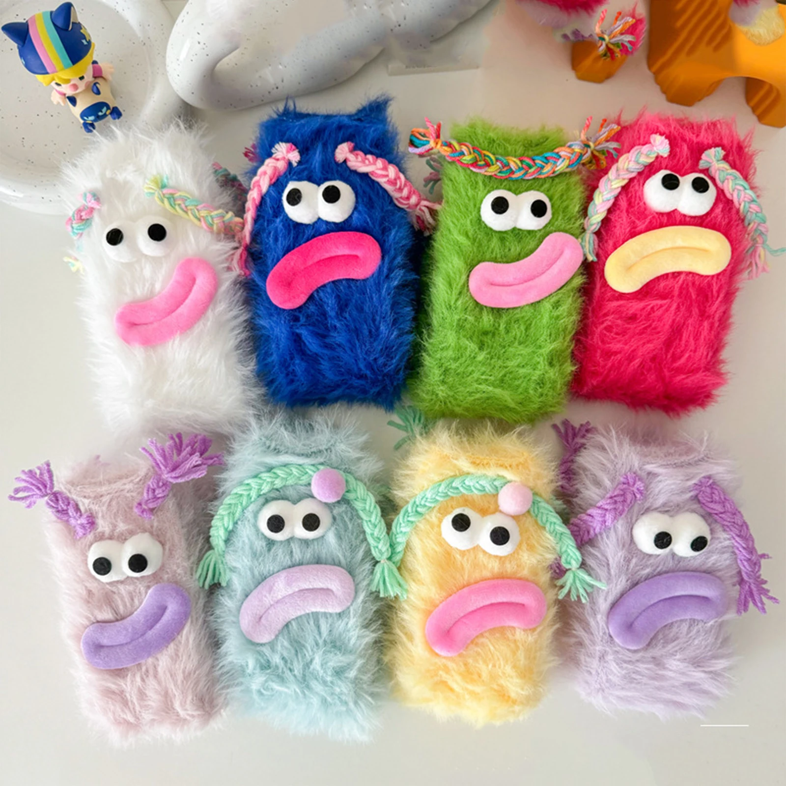 Winter Fashion Parent Child Socks Cartoon Big Sausage Mouth Floor Socks Casual Couple Socks Cute Plush Warm Parent-child Socks