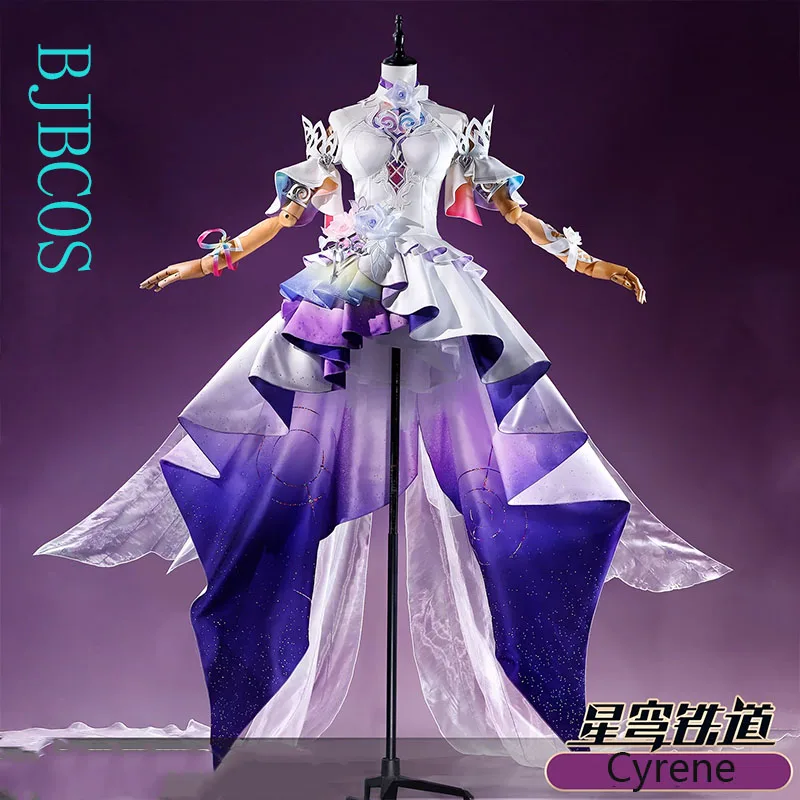 Cyrene Cosplay Costume Game Honkai: Star Rail Cosplay Costume Uniform HSR Cyrene Dress Veil NPC Halloween Party Women