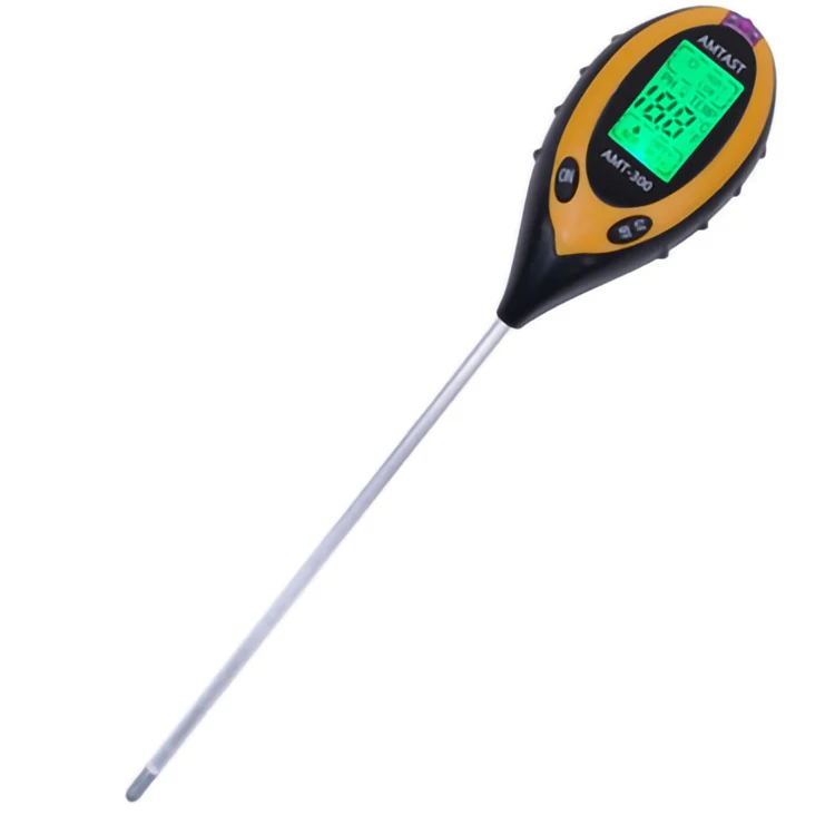 HEDAO 2/3/4/5 in 1 Soil pH Meter & Tester with Temperature (0-60) & Moisture (0-60%) Sensors for Garden Use