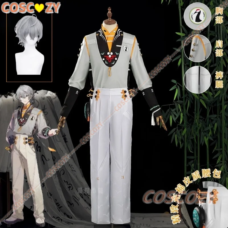 Zenless Zone Zero Wise Cosplay Costume Wig Soaring Crane Uniform New Skin Earrings Hairband Phaethon Halloween Party Boy Suit