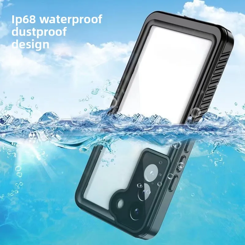 IP68 Waterproof Phone Case Diving Swim OutdoorSport Anti Fingerprint Anti-fall Dust-proof for Samsung Galaxy S22 Plus Ultra