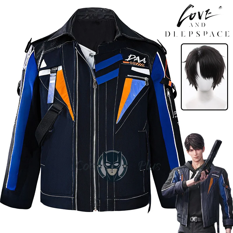Love and Deepspace Caleb Cosplay Costume Wig Casual Flight Jacket Coat Uniform Outfit Full Set For Men Women Xia Yizhou Carnival
