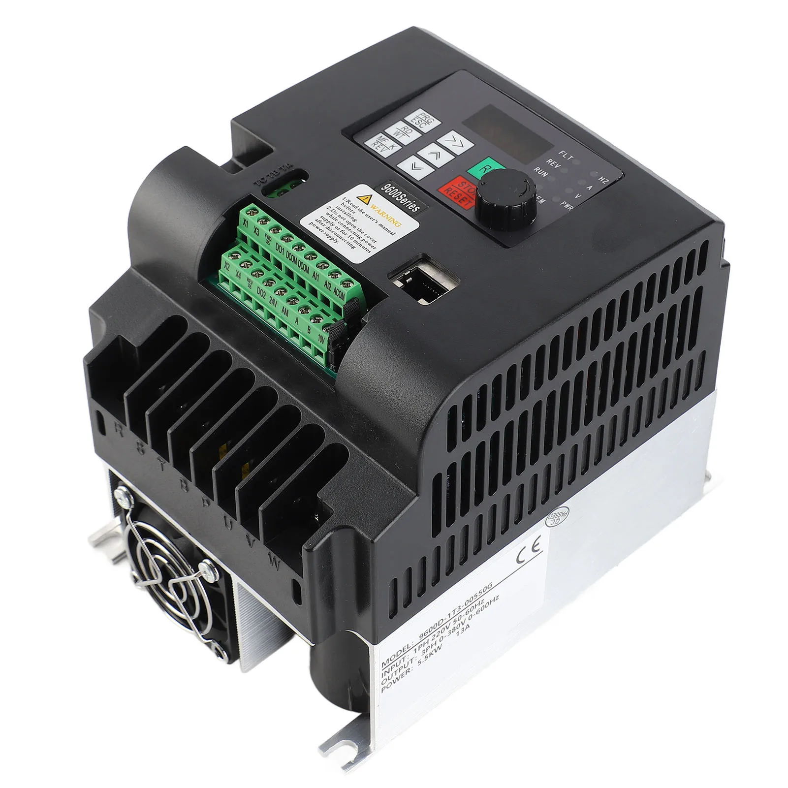 Frequency Inverter 5.5kw Inverter Frequency Drive Inverter ABS Motor Frequency Converter Single Phase 220V to 3 Phase 380V 5.5kw