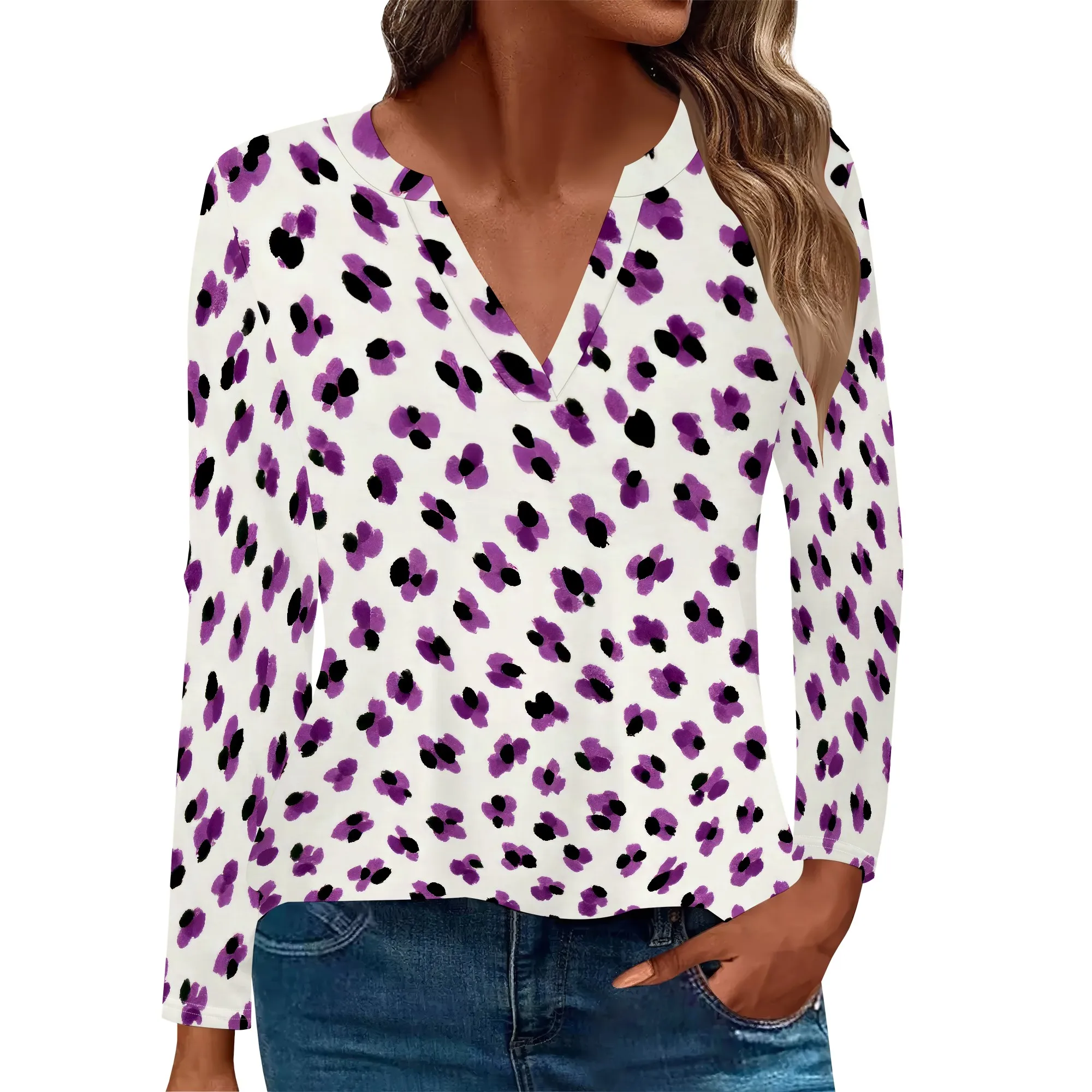 2025 Summer Puff Short Sleeve Shirts for Women Loose Fit Eyelet T Shirt Notch V Neck Tunic Blouse Hollow Out Work Tops