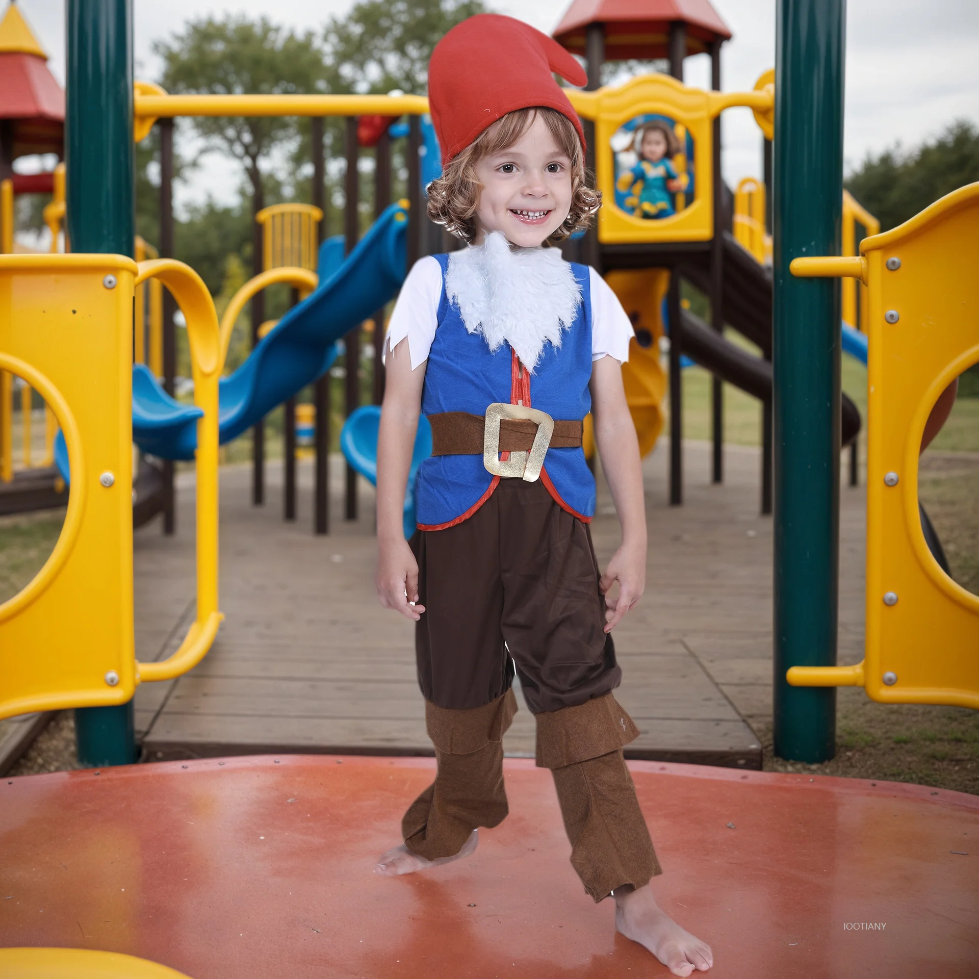 New Arrival Boys' Halloween Costume Toddler Fairy Tale Gnome Stage Performance Outfit Cosplay Mushroom Christmas Elf Set 2026