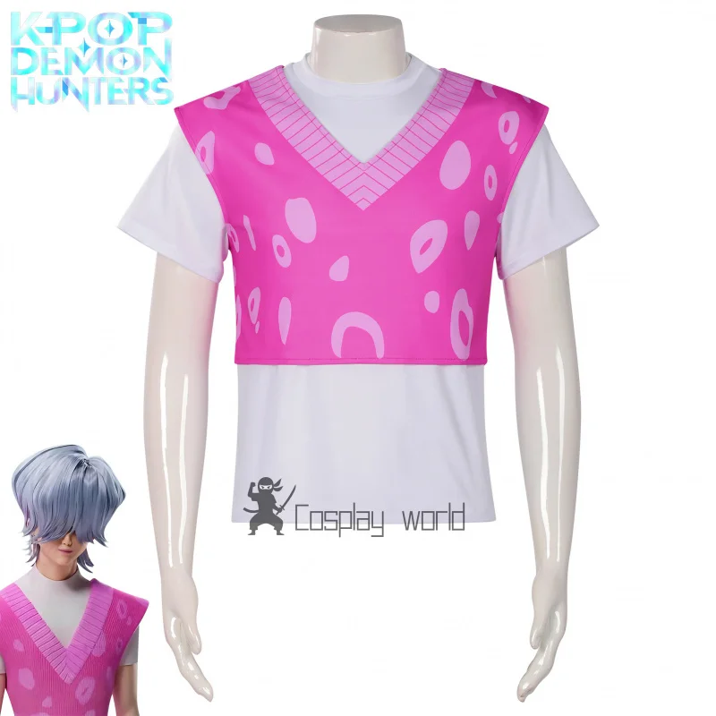 Kpop Saja Boys Mystery Cosplay Costume T Shirt Adult child Fashion Demon Hunters Mystery Costume Tops School Uniforms Tees