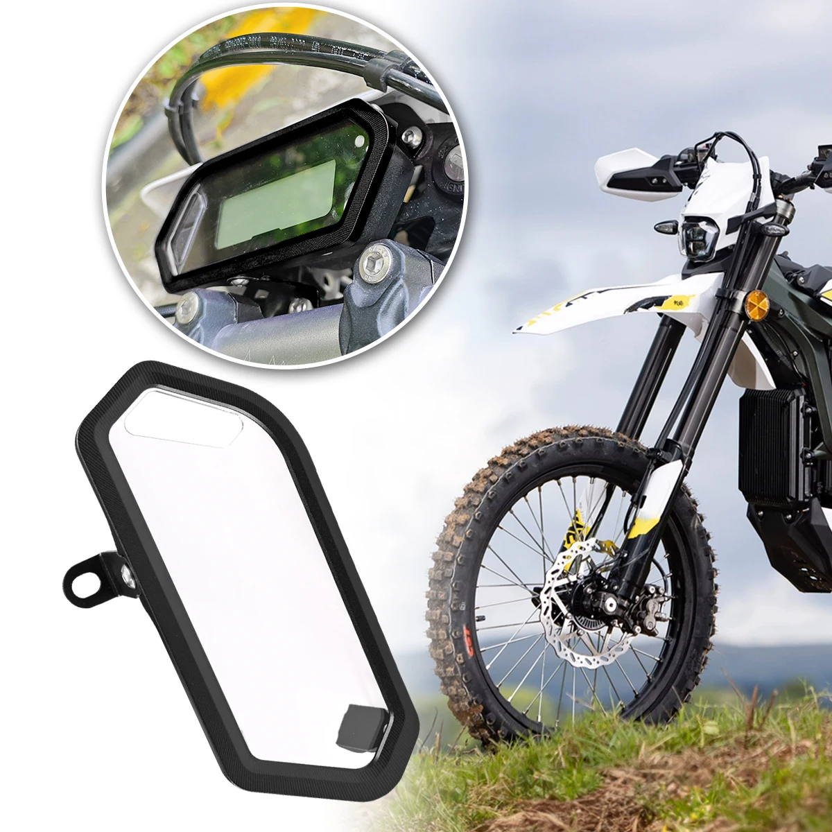 1x Motorcycles Screen Dashboard Display Guard Cover Black Protector Cover Modification Exterior Parts Tools For Surron Ultra Bee