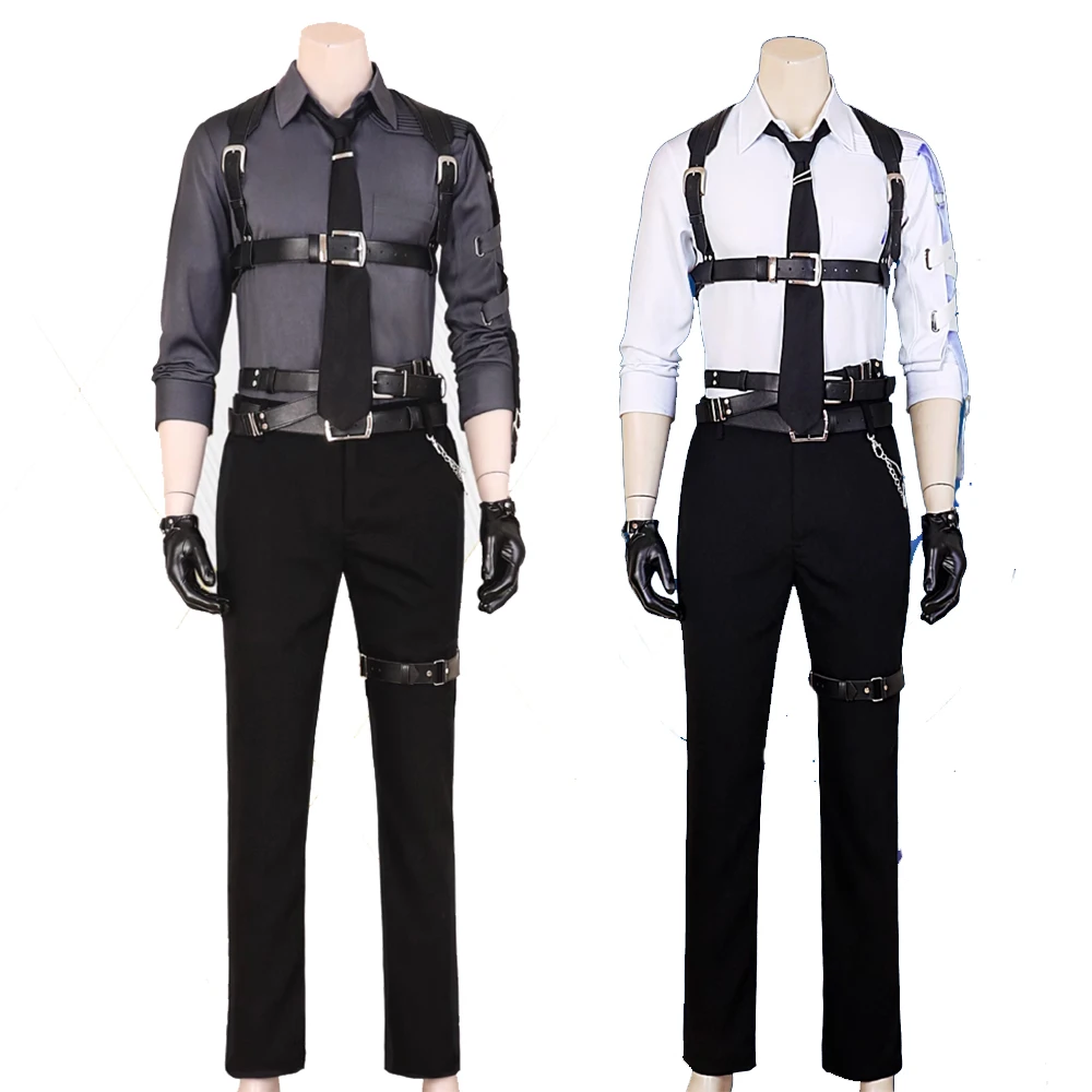 Women Man's Belt Harness Shirt Pants Set Halloween Show Suit Game Love And Deepspace Cosplay Sylus Xavier Zayne Rafayel Costume