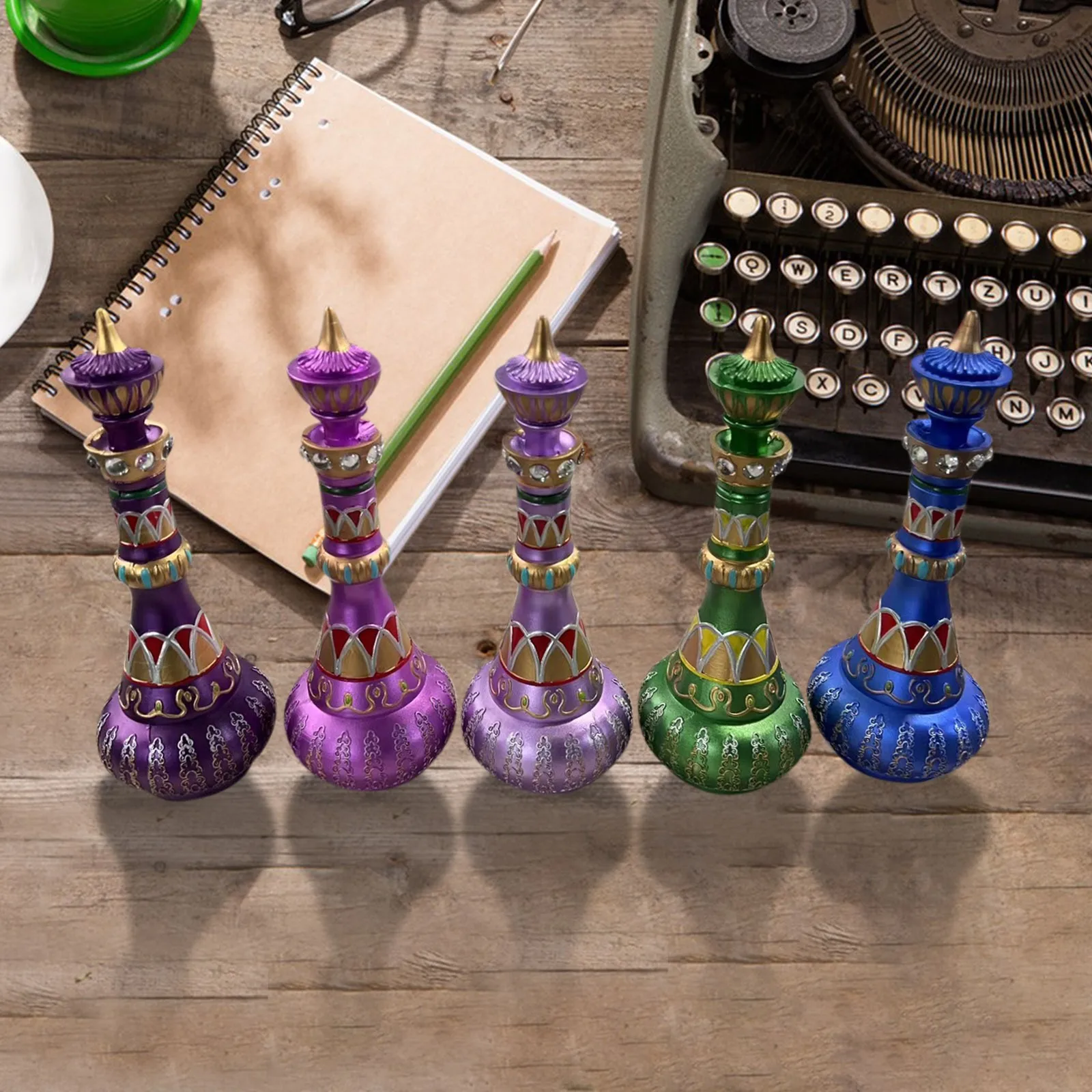 I Dream Of Jeannie Bottle From Mario-Della Casa-Second Season MIRRORED Purple Bottle! Pagoda Spirit Bottle Tabletop Decorations