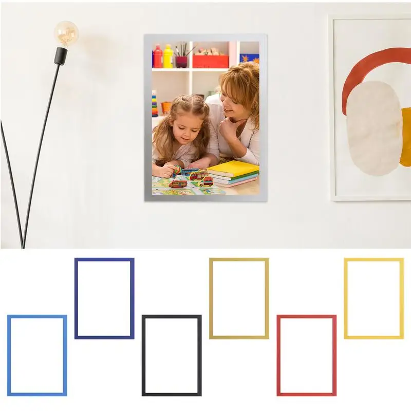 A4 Removable Picture Frames Magnetic Picture Frame Home Decor for Car Door Bedroom School Classroom Travel Vacation Graduation