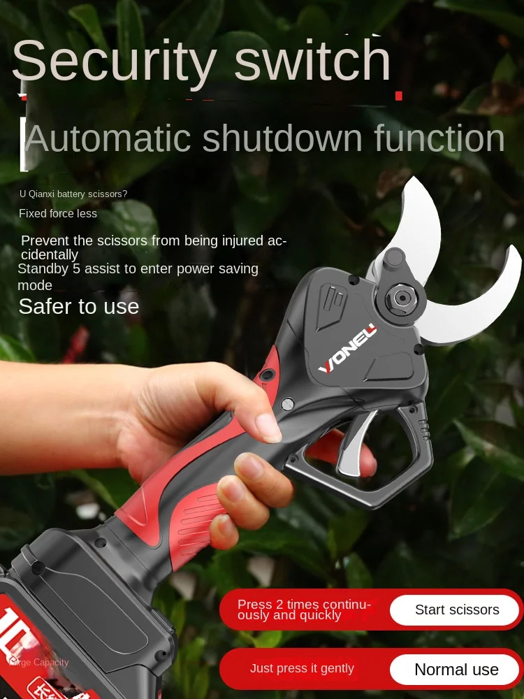 Electric scissors, fruit tree pruning shears, rechargeable lithium battery powerful garden pruning tool Hedge Trimmer