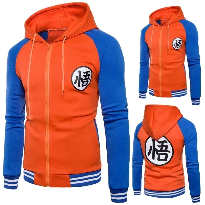 2025 Hete Anime D-Draken Cosplay Kostuum Hoodie Bal Z Sweatshirts Rits Jassen Cardigan Goku Kame Symbool Casual Baseball