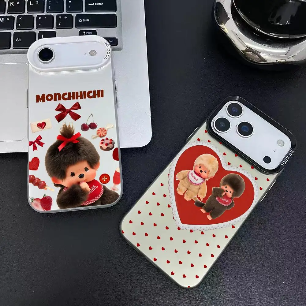 Vute Cartoon M-Monchhichi Phone Case For IPhone 17 16 15 14 13 12 11 Pro Max Air Matte Laser Aurora Shockproof Phone Case