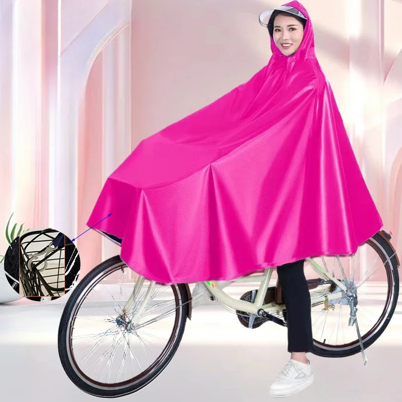 Adult Student Riding Bicycle Raincoat Single Person Poncho Rainproof Electric Bike Shared Bicycle Men and Women Thickened
