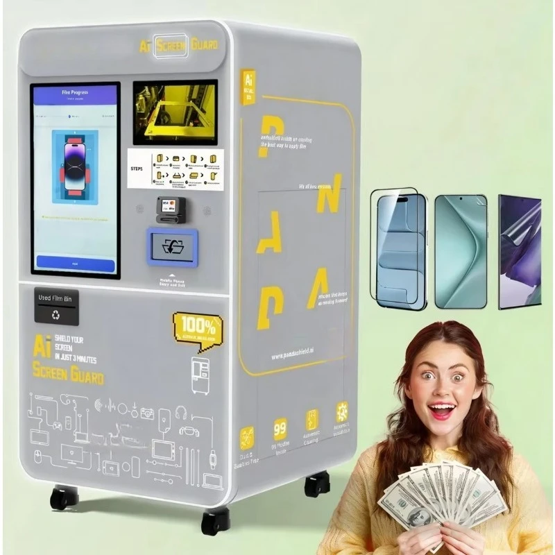 Customized Fully Automatic Dust Proof Vending Machine New Arrival for phone Screen Guard Mobile Phone Protector Smart Payment