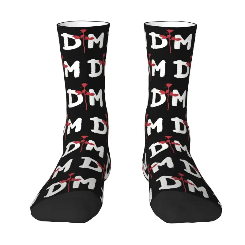 Custom Depeche Mode Mens Crew Socks Unisex Fashion Rock Band Spring Summer Autumn Winter Dress Socks